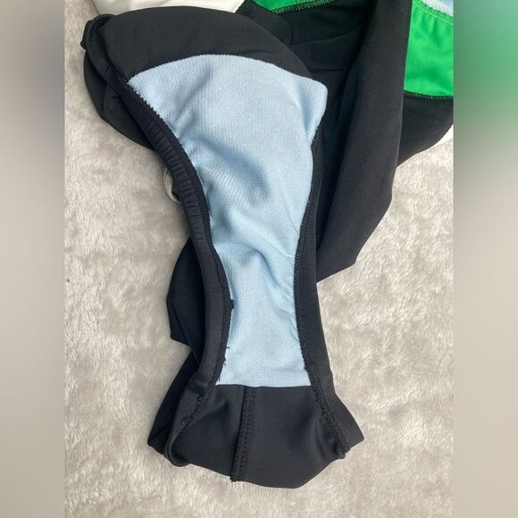 NIKE 8 One Piece Resort Swimsuit Black/White/Green Sporty Bathing Suit - Picture 8 of 10